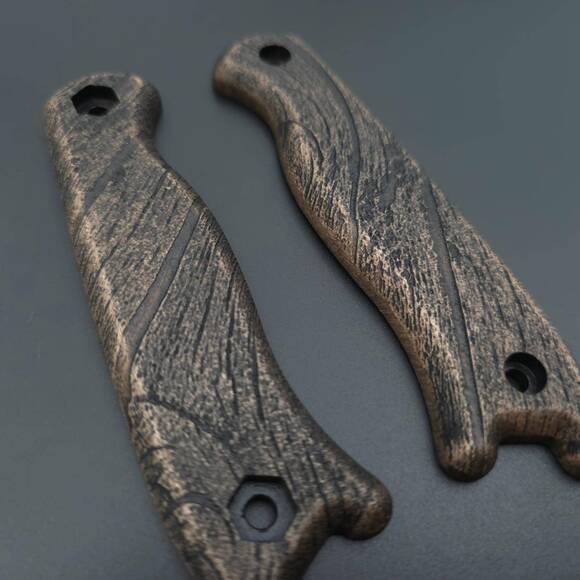 Ka-Bar Becker Short maple handle scales - Wood Bark (3169) / hand-painted