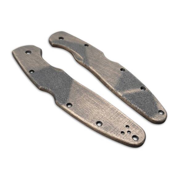 Spyderco Police 4 Lightweight maple handle scales - Textured V1 (3169) / hand-painted