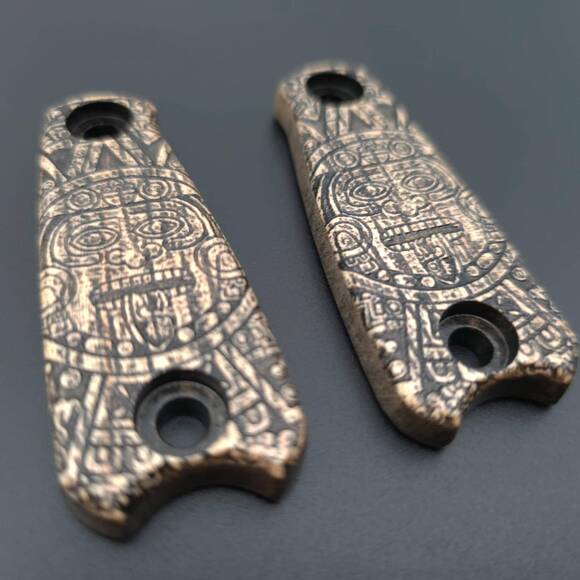 ESEE Izula short maple handle scales - Aztec / hand-painted