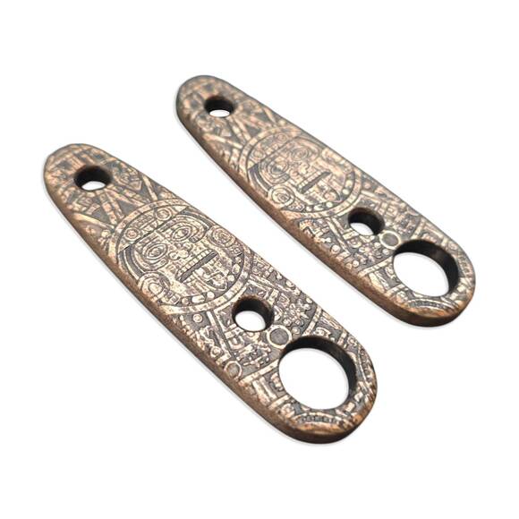 ESEE Izula 2 maple handle scales - Aztec / hand-painted