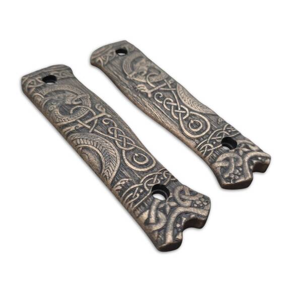 Celtic Gates (3169) - Fällkniven A1X, A1XB Knife Scales by Svechnikov Knives