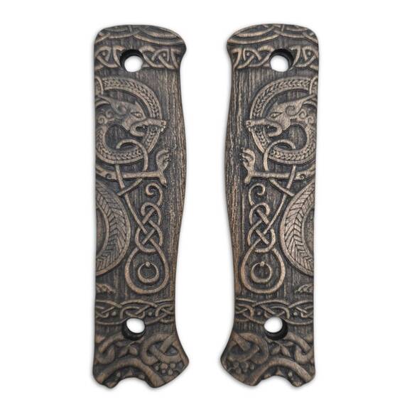 Celtic Gates (3169) - Fällkniven A1X, A1XB Knife Scales by Svechnikov Knives