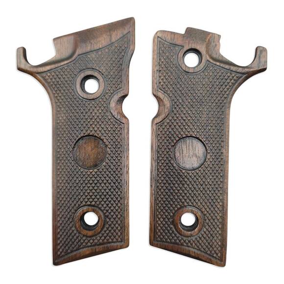 Beretta 92XI, 92GTS walnut grips - Classic V2 Dark (15mm) / hand-painted
