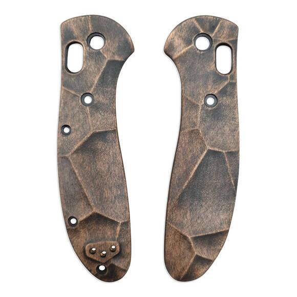 Benchmade Griptilian 550 maple handle scales - Crack V2 (3169) / hand-painted