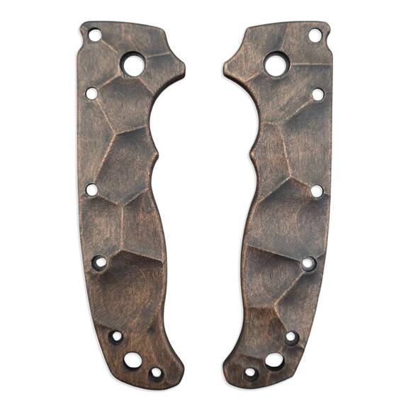Demko AD20.5 maple handle scales - Crack V2 (3169) / hand-painted