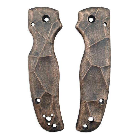 Crack V2 (3169) - Spyderco Shaman Knife Scales by Svechnikov Knives