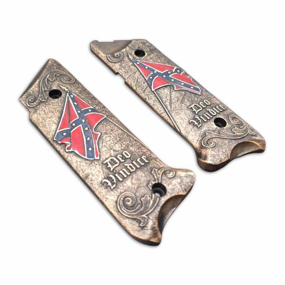 Ruger Mark IV Maple Grips - Deo Vindice / Hand-painted