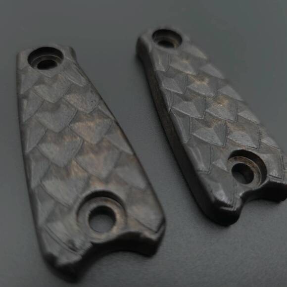 Dragon Scales Black - ESEE Izula Compact-Size Knife Scales by Svechnikov Knives