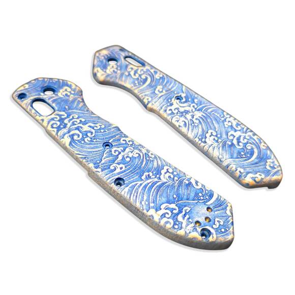 Japan Wave - Benchmade Freek 560 Knife Scales by Svechnikov KnivesJapan Wave - Benchmade Freek 560 Knife Scales by Svechnikov Knives