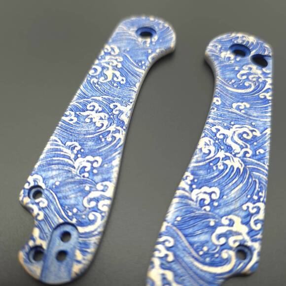 Japan Wave - CIVIVI Elementum Button Lock 2 Knife Scales by Svechnikov Knives