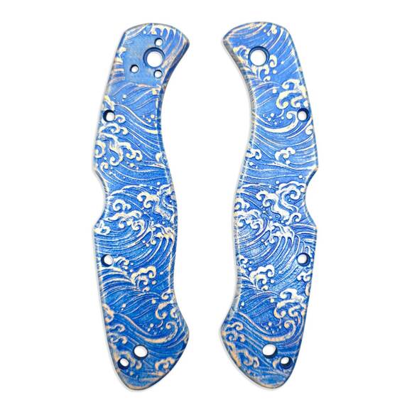Japan Wave - Spyderco Civilian Knife Scales by Svechnikov Knives