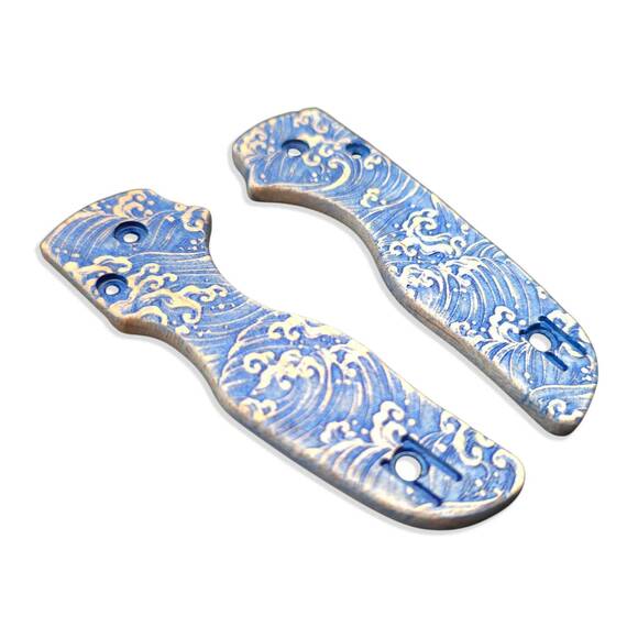 Japan Wave - Spyderco Lil' Native Compression Knife Scales by Svechnikov Knives