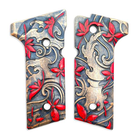 Beretta 92X, M9A3, M9A4 maple grips - Japanese Maple / hand-painted