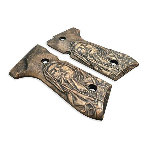 Beretta 92 Full-Size Maple Grips - Nun / Hand-painted