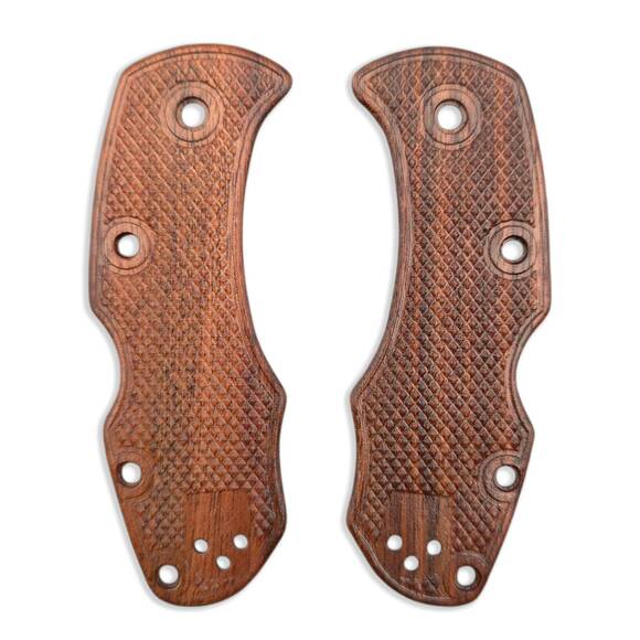 Spyderco Karahawk walnut handle scales - Classic V2 / hand-painted