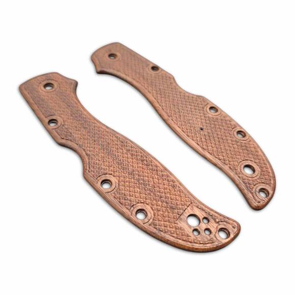 Spyderco Stretch 2 XL Cru-Wear walnut handle scales - Classic V2 / hand-painted