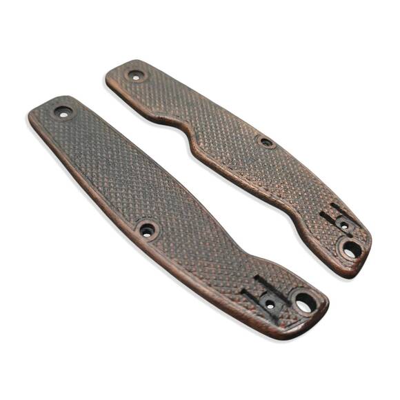 Spyderco Pattadese walnut handle scales - Classic V2 Dark / hand-painted
