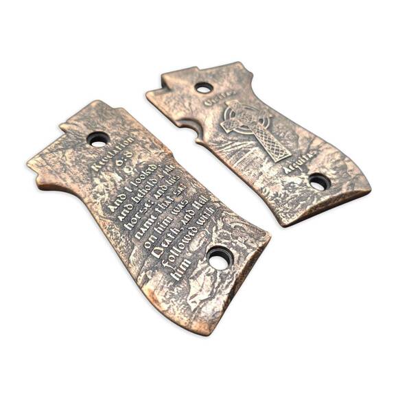 Beretta 85 Maple Grips - Revelation 6:8 / Hand-painted