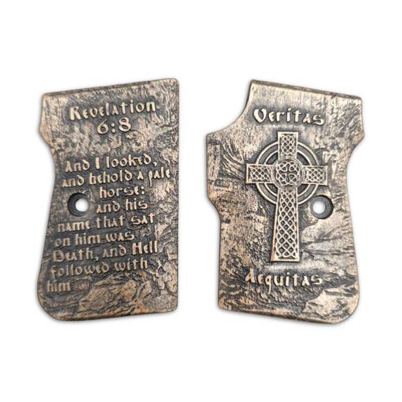 Tanfoglio GT27 maple grips - Revelation 6:8 / hand-painted