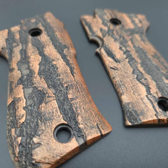 Beretta 85 Maple Grips - Roughness Bronze / Hand-painted