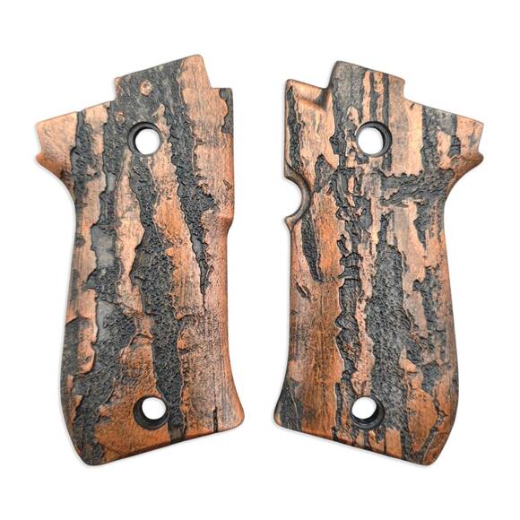 Beretta 85 maple grips - Roughness Bronze / hand-painted