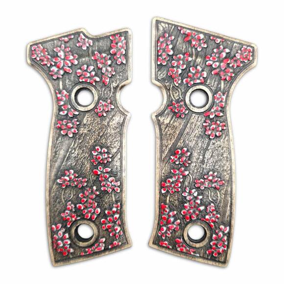 Sig Sauer P320 AXG maple grips - Sakura / hand-painted