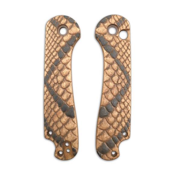Snake Skin Rattlesnake (3166) - CIVIVI Elementum Button Lock 2 Knife Scales by Svechnikov Knives