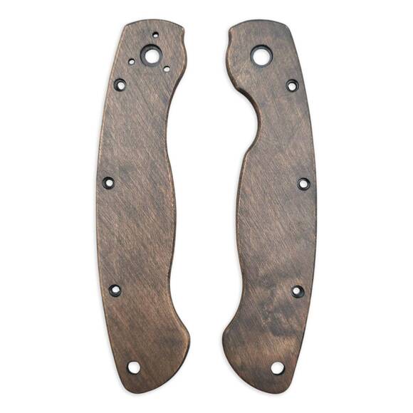 Spyderco Military maple handle scales - Traditional (3169) / hand-painted