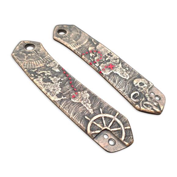 Treasure Map - CIVIVI Vision FG Knife Scales by Svechnikov Knives