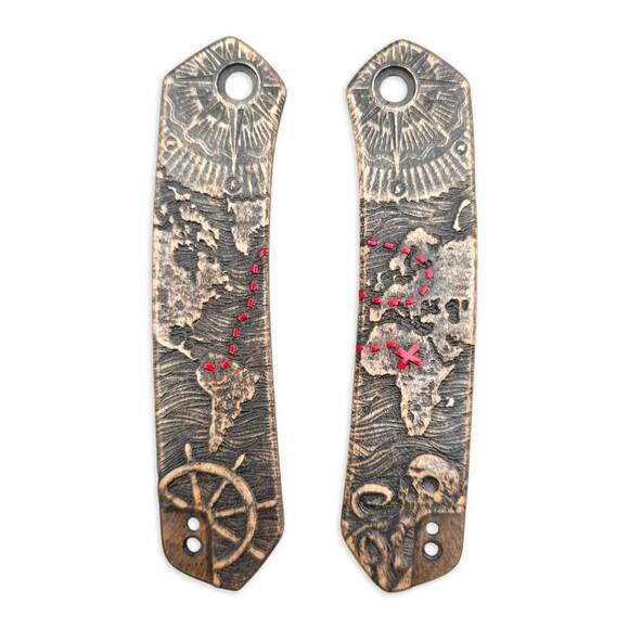 Treasure Map - CIVIVI Vision FG Knife Scales by Svechnikov Knives