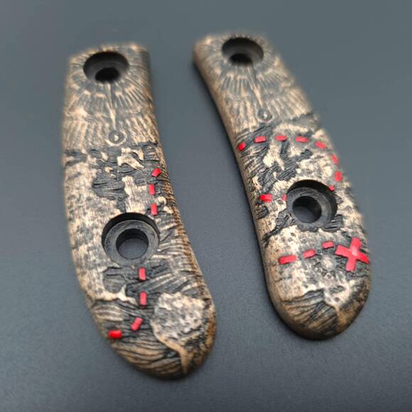 Treasure Map - ESEE Candiru Full-Size Knife Scales by Svechnikov Knives