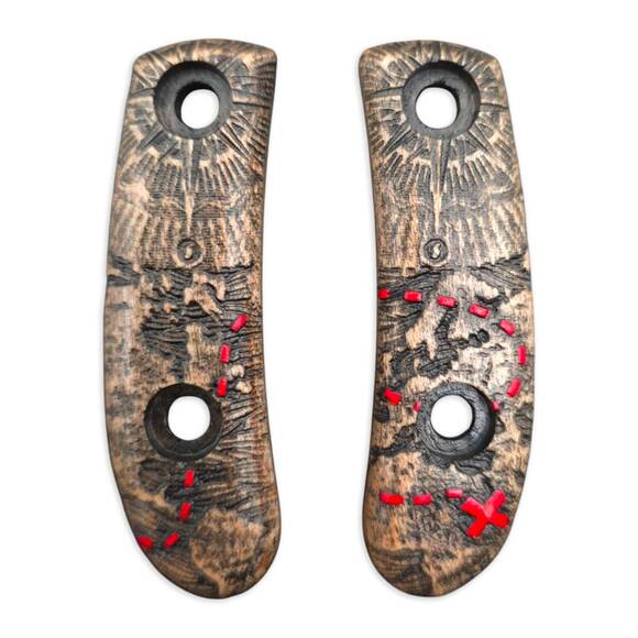 Treasure Map - ESEE Candiru Full-Size Knife Scales by Svechnikov Knives