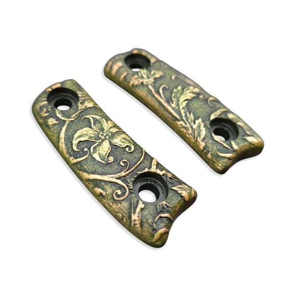 ESEE Candiru short maple handle scales - Wild Thickets Green / hand-painted