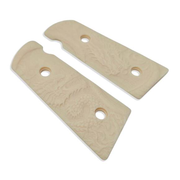 Daniel H9 Micarta Ivory Grips - Yin Yang Dragon / Hand-painted