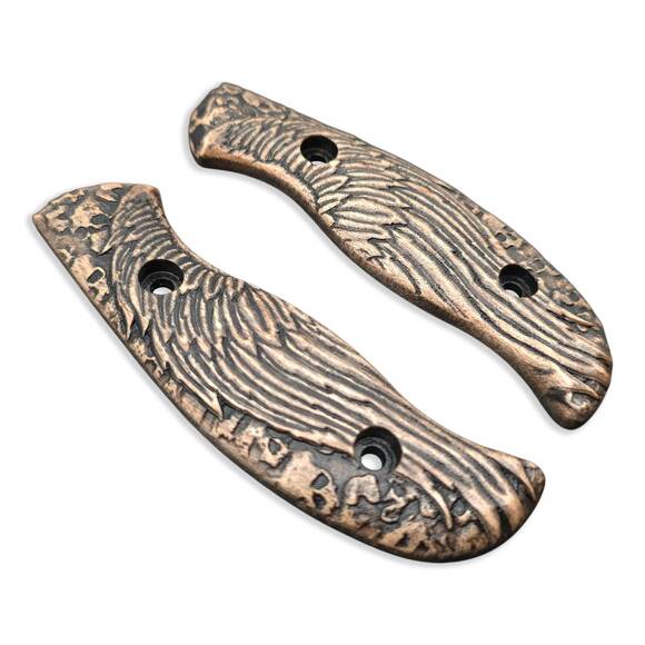 Spyderco Mule Team/2 maple handle scales - Angel Wings / hand-painted