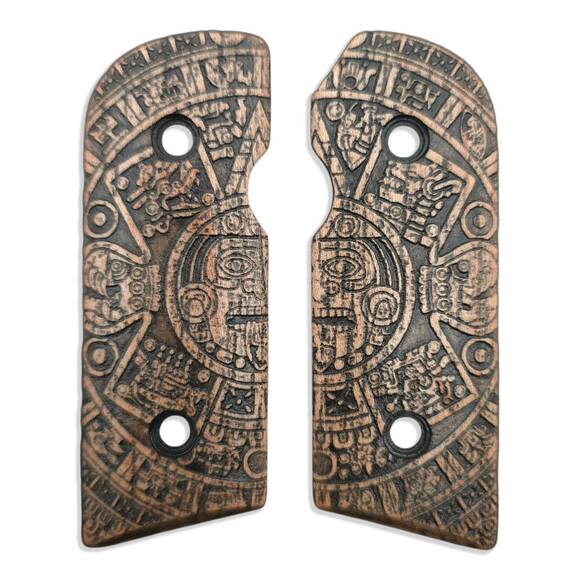 Kimber Solo maple grips - Aztec / hand-painted
