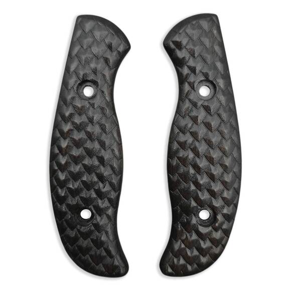 Spyderco Mule Team/2 maple handle scales - Dragon Scales Black / hand-painted