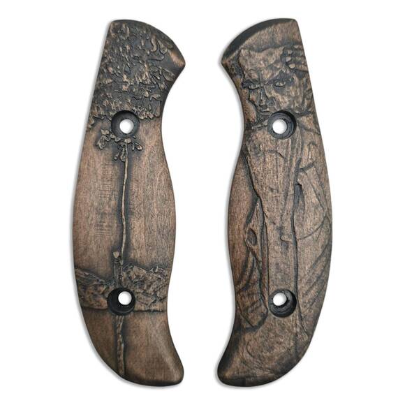 Egon Shiele (3169) - Spyderco Mule Team, Mule Team 2 Knife Scales by Svechnikov Knives