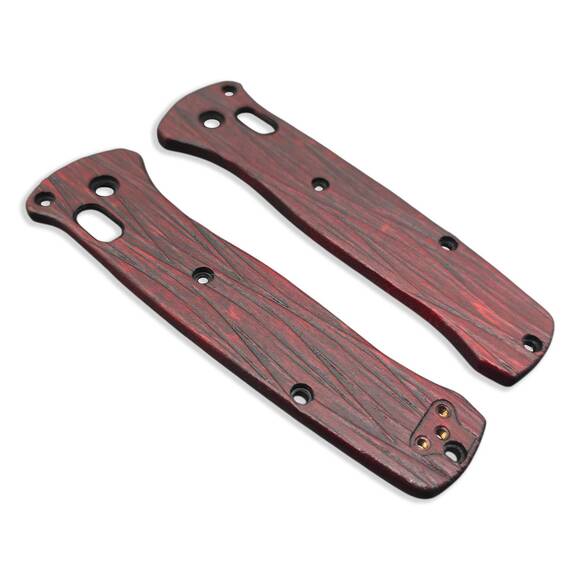 Benchmade Bailout 537 Maple Scales - Fibers Dark Blood / Hand-painted