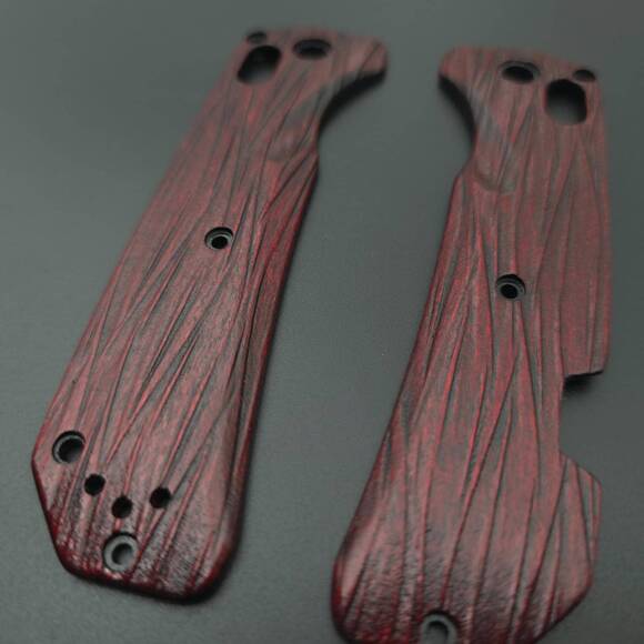 Fibers Dark Blood - Benchmade Grizzly Creek 15060-2 Knife Scales by Svechnikov Knives