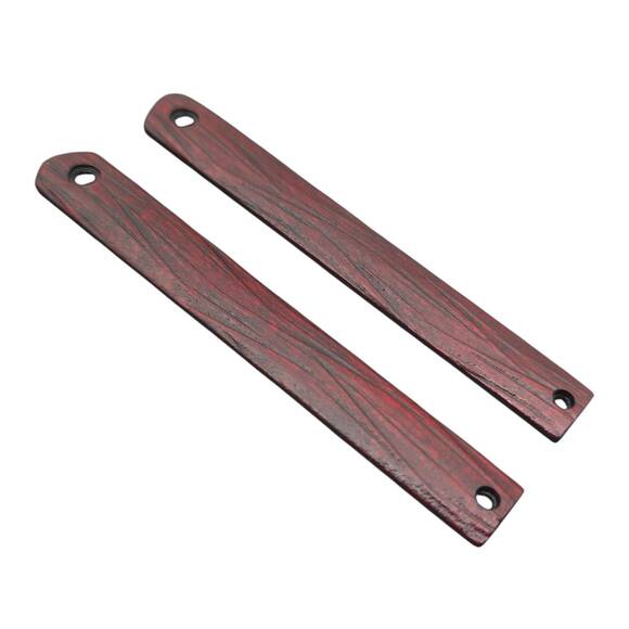 CRKT CEO Flipper maple handle scales - Fibers Dark Blood / hand-painted