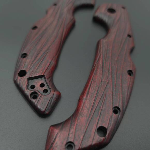 Fibers Dark Blood - Cold Steel Voyager Large Knife Scales by Svechnikov Knives