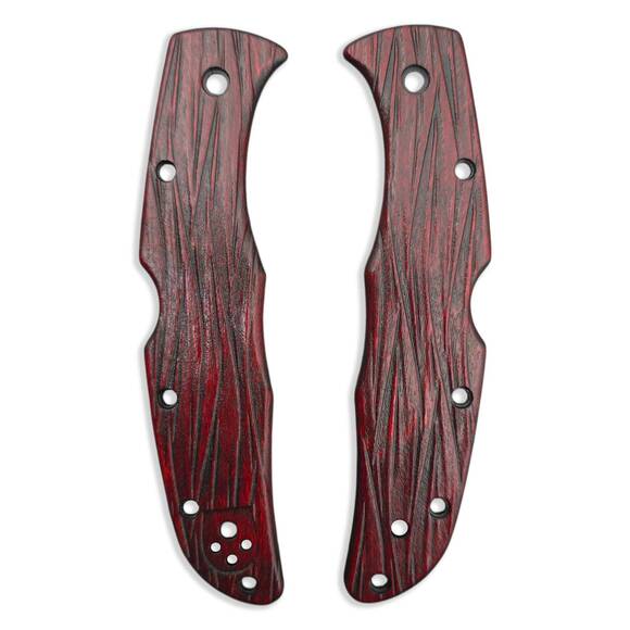 Fibers Dark Blood - Spyderco Endura 4, Matriarch 2 Knife Scales by Svechnikov Knives