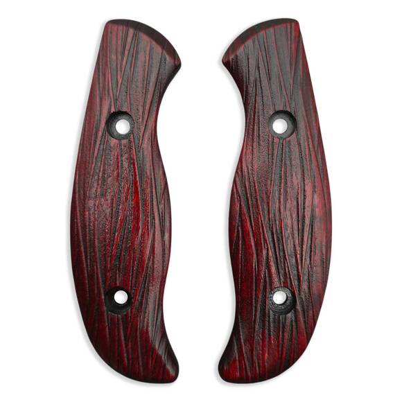 Spyderco Mule Team/2 maple handle scales - Fibers Dark Blood / hand-painted