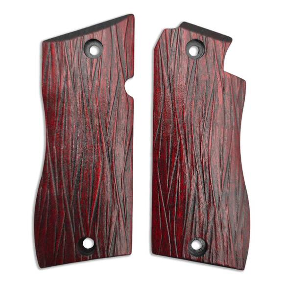 Star Model BM 9 maple grips - Fibers Dark Blood / hand-painted