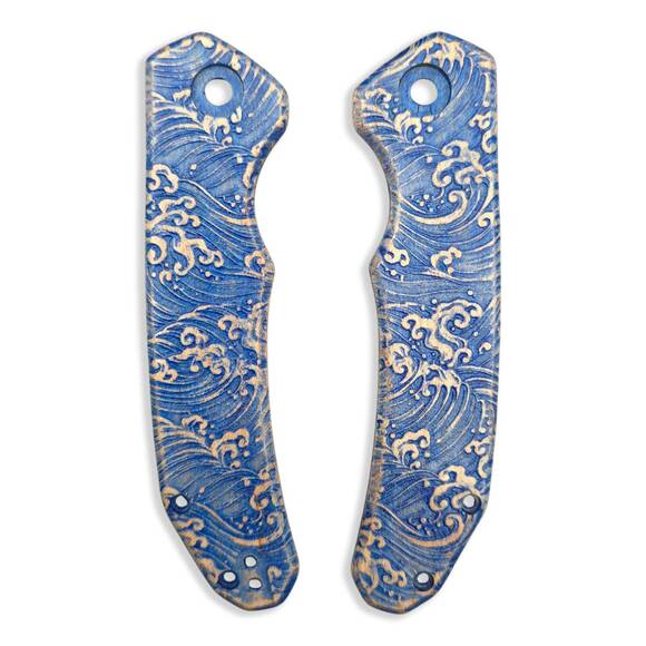 CIVIVI Brazen maple handle scales - Japan Wave / hand-painted