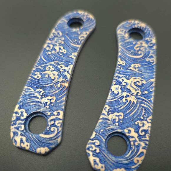 Japan Wave - Knafs Lander 4 Knife Scales by Svechnikov Knives