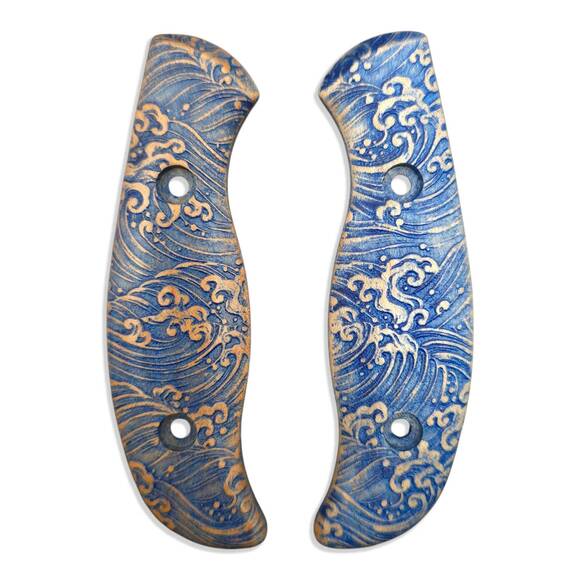 Japan Wave - Spyderco Mule Team, Mule Team 2 Knife Scales by Svechnikov Knives