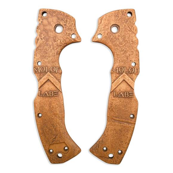 Cold Steel 4-Max Elite maple handle scales - Molon Labe V2 (3166) / hand-painted