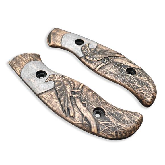 Moon Raven - Spyderco Mule Team, Mule Team 2 Knife Scales by Svechnikov Knives
